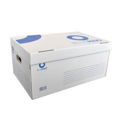 Archivl kontner karton doboz fedeles 54x36x25cm, felfel nyl tetvel Bluering(R) fehr-kk