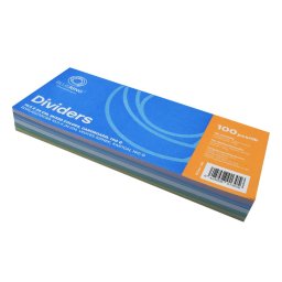 Elvlasztcsk, karton 190g. 10,5x24cm, 100 db/csomag, Bluering(R) vegyes sznek