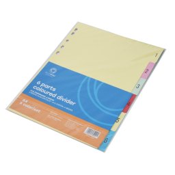 Elvlasztlap, sznes karton 6 rszes Bluering(R)