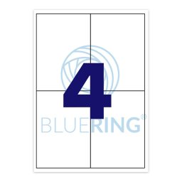 Etikett cmke, 105x148mm, 100 lap, 4 cmke/lap Bluering(R)
