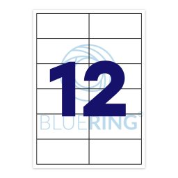 Etikett cmke, 105x48mm, 100 lap, 12 cmke/lap Bluering(R)