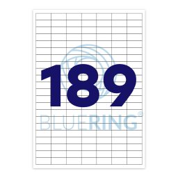 Etikett cmke, 25,4x10mm, 100 lap, 189 cmke/lap Bluering(R)