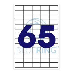Etikett cmke, 38,1x21,2mm, 100 lap, 65 cmke/lap Bluering(R)