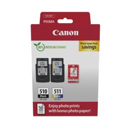 Canon PG510/511 tintapatron multipack + 50lap GP501 10x15 fnyes fotpapr ORIGINAL