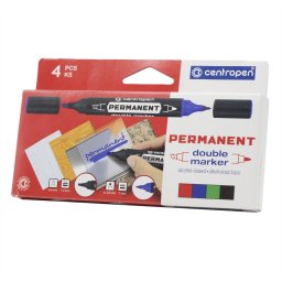 Alkoholos marker kszlet, 1mm,/1-4mm, kthegy Centropen 1666, 4 klf. szn