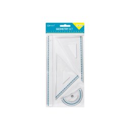 Vonalzkszlet, 30 cm egyenes vonalz, szgmr, 45 14 cm s 60 18 cm hromszg vonalz, 4 db/bliszter Connect