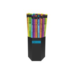Grafitceruza HB, radros, fluo szn test s radr, Connect 72 db/csomag,