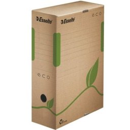 Archivl doboz A4, 100mm, jrahasznostott karton Esselte Eco barna