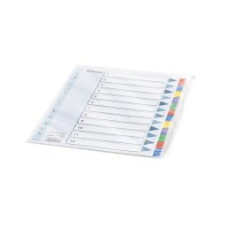 Elvlasztlap, A4, regiszteres 1-12 laminlt karton flek 100162 Esselte