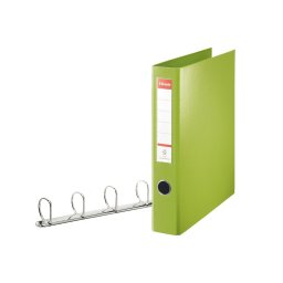 Gyrsknyv A4, Maxi 6cm, 4 gyr, D alak, PP Esselte Jumbo Vivida zld