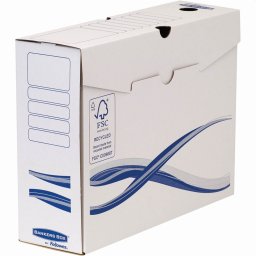 Archivl doboz A4+, 100mm, Fellowes(R) Bankers Box Basic, 10 db/csomag, kk-fehr