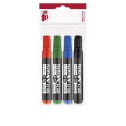 Alkoholos marker kszlet, 1-4mm, vgott hegy, Ico 12XXL, 4 klf.szn