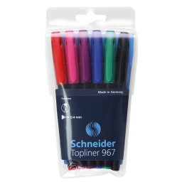 Rostirn, tfilc kszlet, 0,4mm, Schneider TopLiner 967, 6 klf. szn