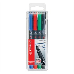 Alkoholos marker kszlet 0,7mm, STABILO OHPen F, 4 klf. szn
