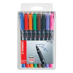Alkoholos marker kszlet 0,7mm, STABILO OHPen F, 8 klf. szn