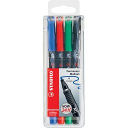 Alkoholos marker kszlet 1mm, STABILO OHPen M, 4 klf. szn
