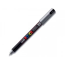 Dekormarker 0,7-1mm, Uni Posca PC-1M ezst
