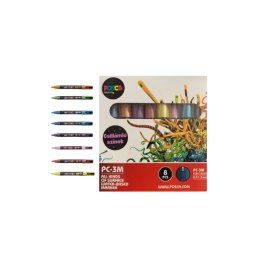Dekormarker 0,9-1,3mm, Uni Posca PC-3M 8 db-os kszlet, csillml