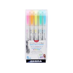 Ecsettoll kszlet, ktvg Zebra Mildliner Fluorescent, 5 klnbz szn