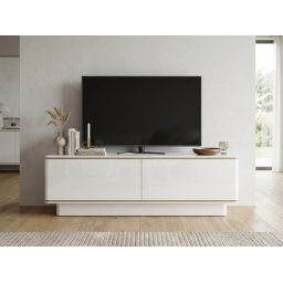 TV állvány ALVIN 135 cm, fehér/arany