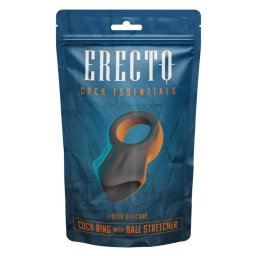 Erecto Pniszgyr s herehz Rugalmas liquid szilikon 3 cm fekete