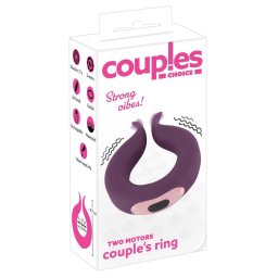 Couples Choice vibrtor kt motorral, 10 md, vzll, rugalmas - 8,7 cm fekete