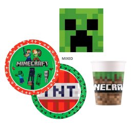 Minecraft szülinapos party szett 36 db-os