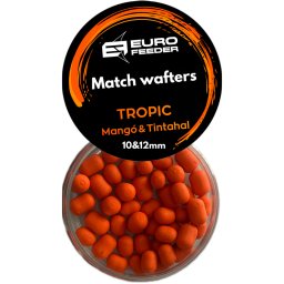 Eurofeeder Match Wafters Tropic horgászcsali mangó és tintahal aromával 10&12mm - narancssárga (312)