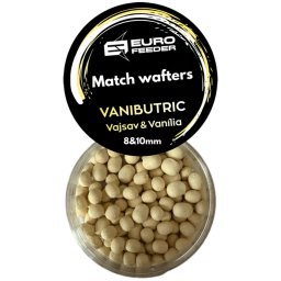 Eurofeeder Match Wafters Vanibutric horgászcsali 8&10mm vajsav és vanília aromával - fehér (319)