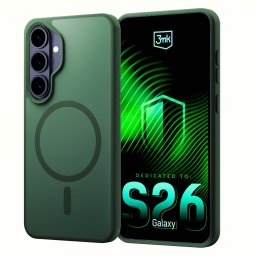 3mk védőburkolat Füstös MagCase zöld Samsung Galaxy S26 számára