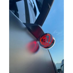 SCANIA Amerikai helyzetjelző LOLLIPOP piros-fehér PÁRBAN