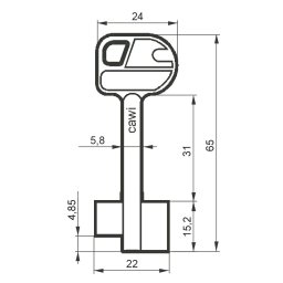 Cawi Rohling SR-Z65 nyerskulcs