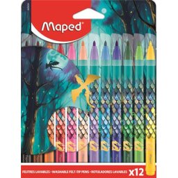 MAPED Filctoll készlet, 2,8 mm, kimosható, MAPED ,,Dragon sárkány", 12 különböző szín