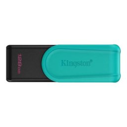 KINGSTON Pendrive, 128GB, USB 3.2 Gen1, KINGSTON "DataTraveler Exodia S", fekete-türkiz