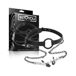INTOYOU - szájpecek bimbócsipesszel (fekete)