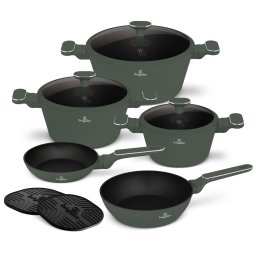 Berlinger Haus Edénykészlet 10 részes titánpro bevonattal Matte Green Collection BH/8207NN