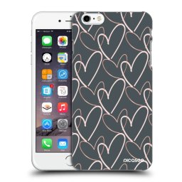 Fekete szilikon tok az alábbi mobiltelefonokra Apple iPhone 6 Plus/6S Plus - Lots of love