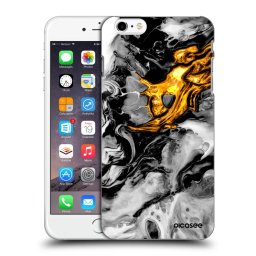 Fekete szilikon tok az alábbi mobiltelefonokra Apple iPhone 6 Plus/6S Plus - Black Gold 2
