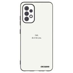 Fekete szilikon tok az alábbi mobiltelefonokra Samsung Galaxy A32 5G A326B - Girl, do it for you