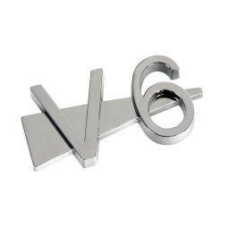 V6 Embléma - Krómozott Lampa 07209