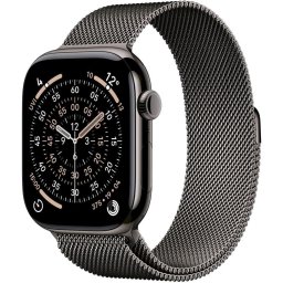 Apple Watch Series 11 GPS Cellular 46mm Slate titán tok Slate milánói hurokkal - S/M