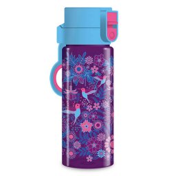Catalina Estrada BPA mentes kulacs - 475 ml - lila virágos - madaras