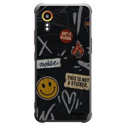 Fekete szilikon tok az alábbi mobiltelefonokra Samsung Galaxy Xcover 7 - STICKERS x TAGS