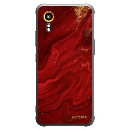 Silikonový černý obal pro Samsung Galaxy Xcover 7 - Červená