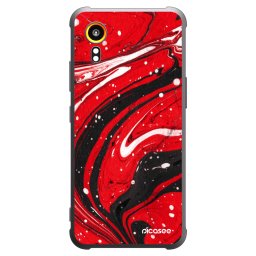 Fekete szilikon tok az alábbi mobiltelefonokra Samsung Galaxy Xcover 7 - Red black