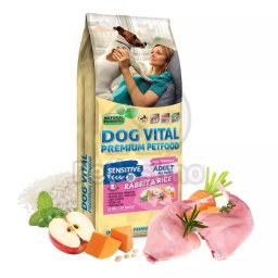 Dog Vital Sensitive Adult Rabbit&Rice All breeds száraz kutyatáp - nyúl, rizs 12 kg