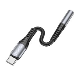 HOCO adapter AUX Jack 3,5 mm (női) USB C (férfi) LS33 fém szürke