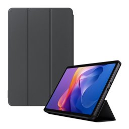 XIAOMI tok álló, bőr hatású (aktív FLIP, oldalra nyíló, TRIFOLD, asztali tartó) SÖTÉTSZÜRKE Xiaomi Redmi Pad 2