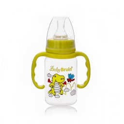 1 db Baby Bruin fogantyús cumisüveg 120 ml + Ajándék - zöld színben