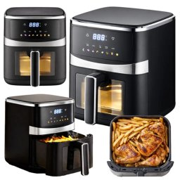 AIRFRYER fritőz 5 literes tállal 8 program, érintőképernyős kijelző, tapadásmentes, 1500 W-os, RG